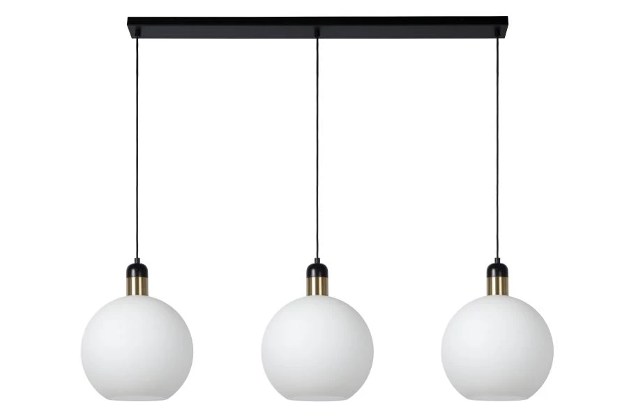 Lucide JULIUS - Pendant light - 3xE27 - Opal - turned off